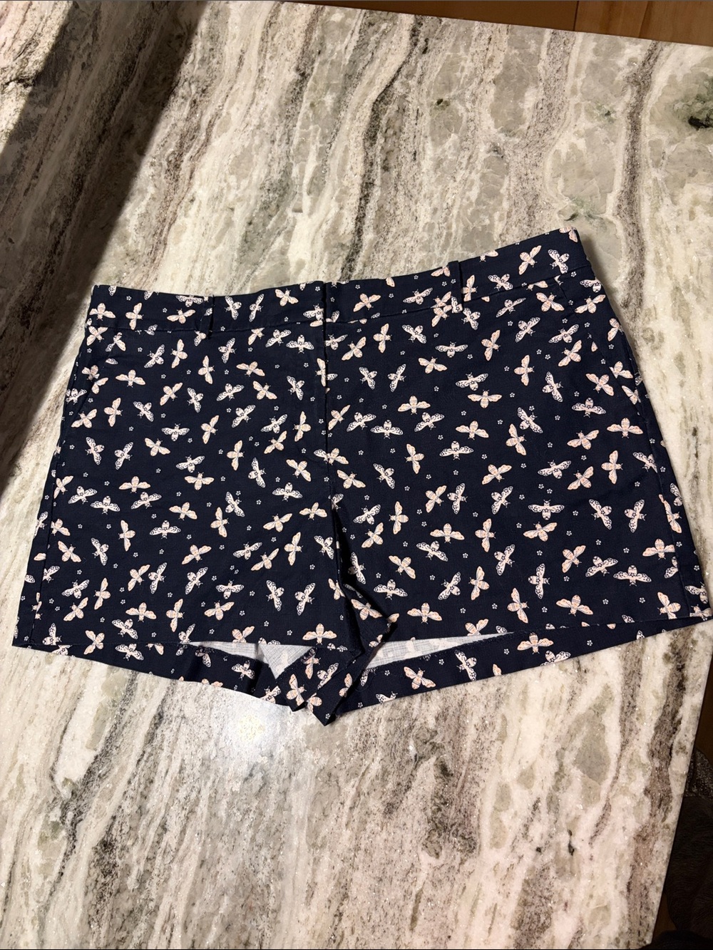 LOFT Navy Blue Bee Shorts Size 18